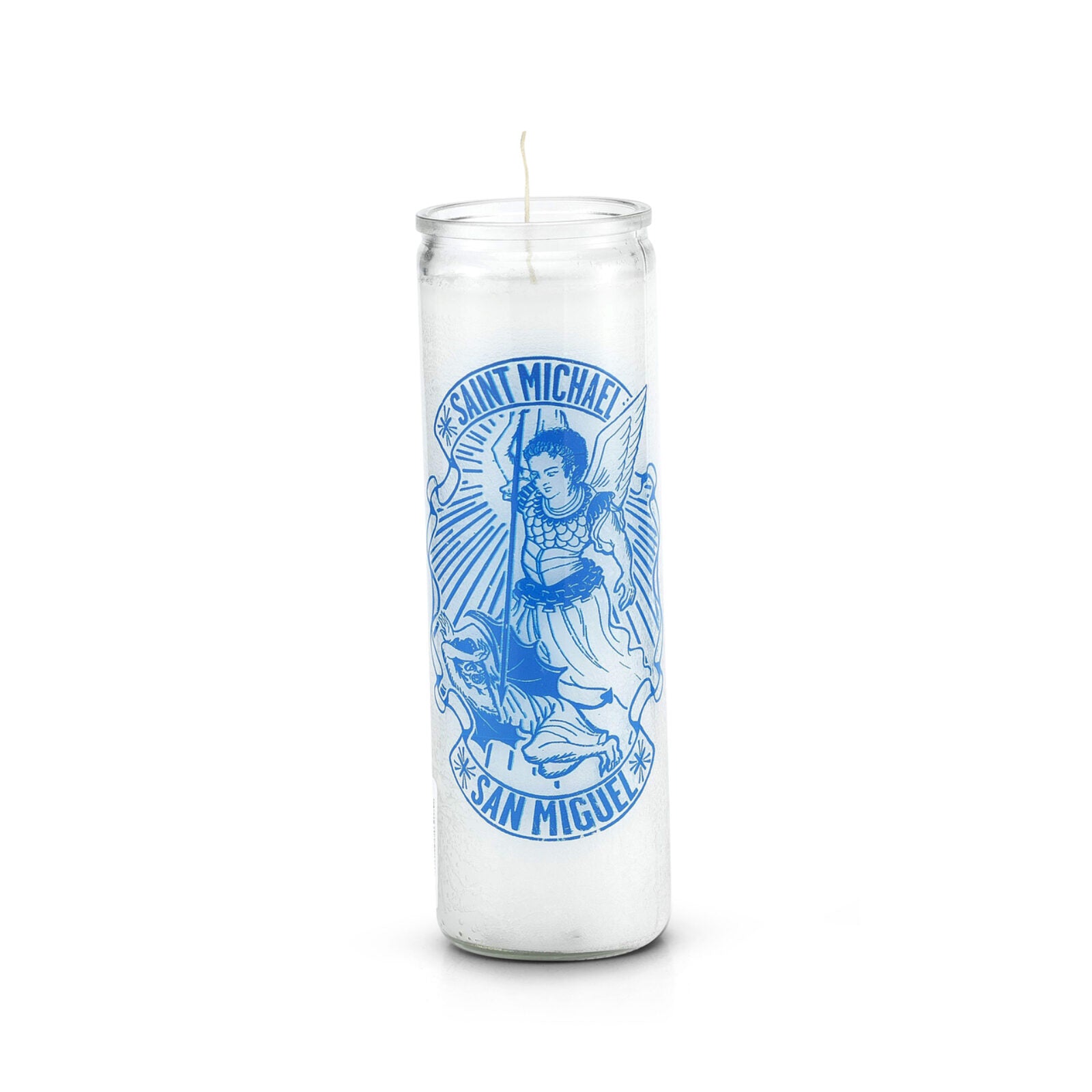 Saint Michael (San Miguel) Candle, 7 Day, White Check My Vibes