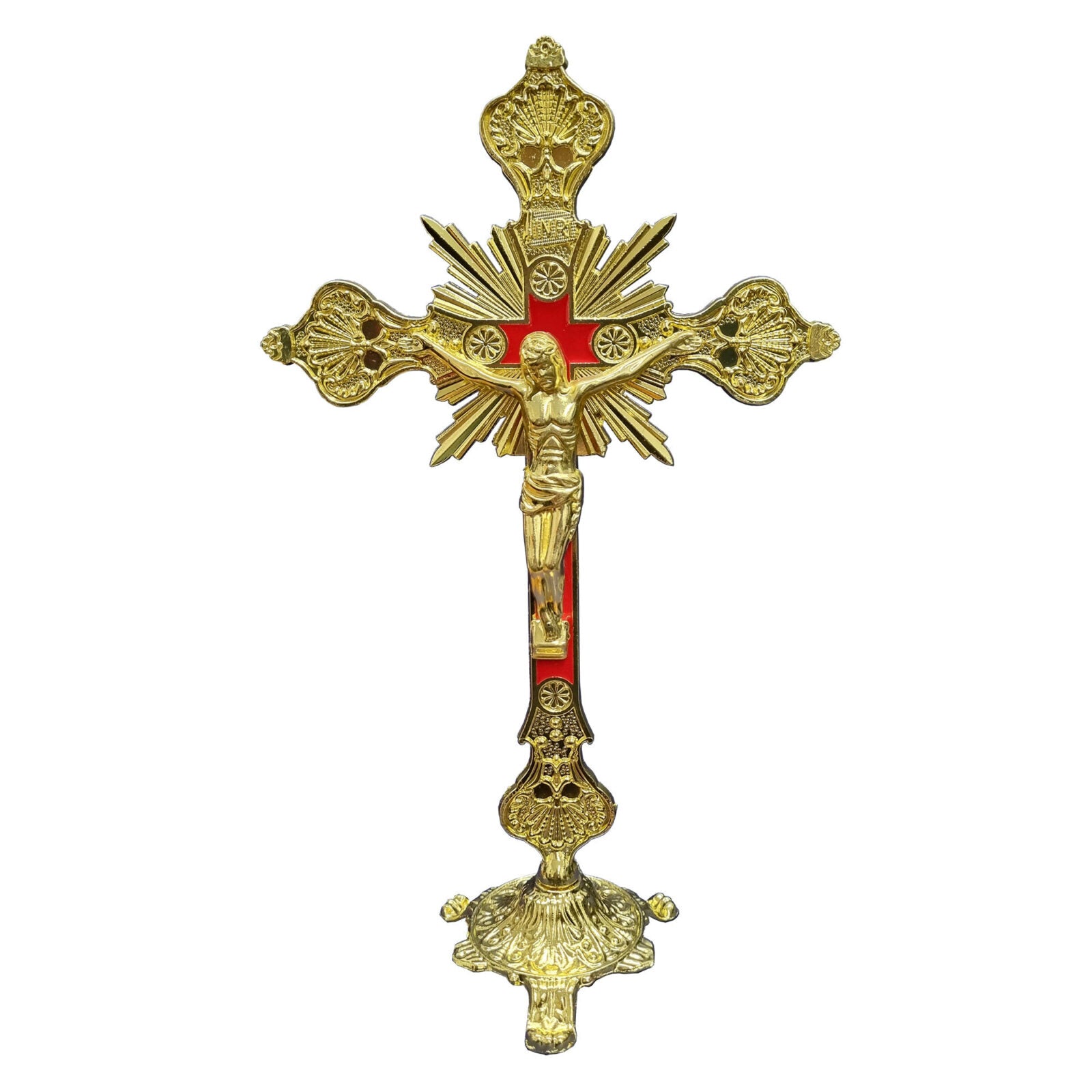 Standing Crucifix 10" (Gold)