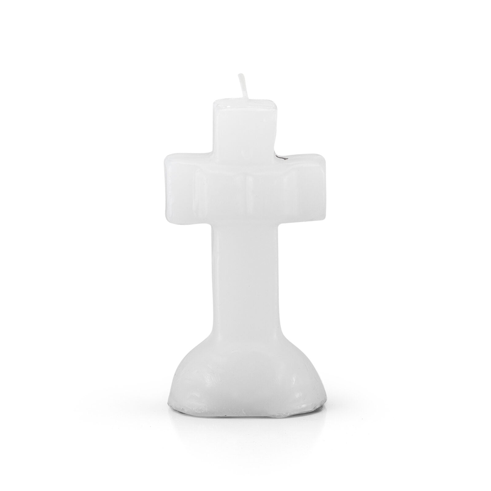 Crucifix Candle White Check My Vibes
