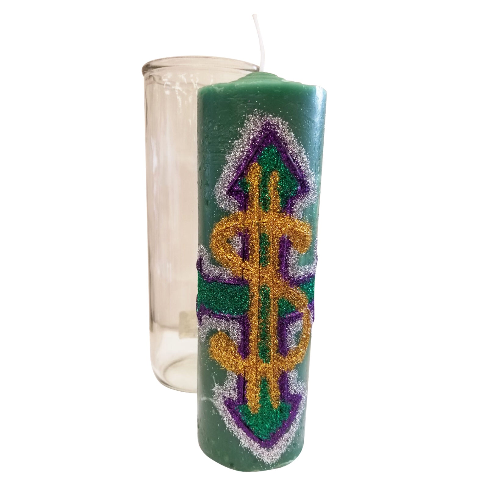 Money Drawing Candle Hand Carved Check My Vibes