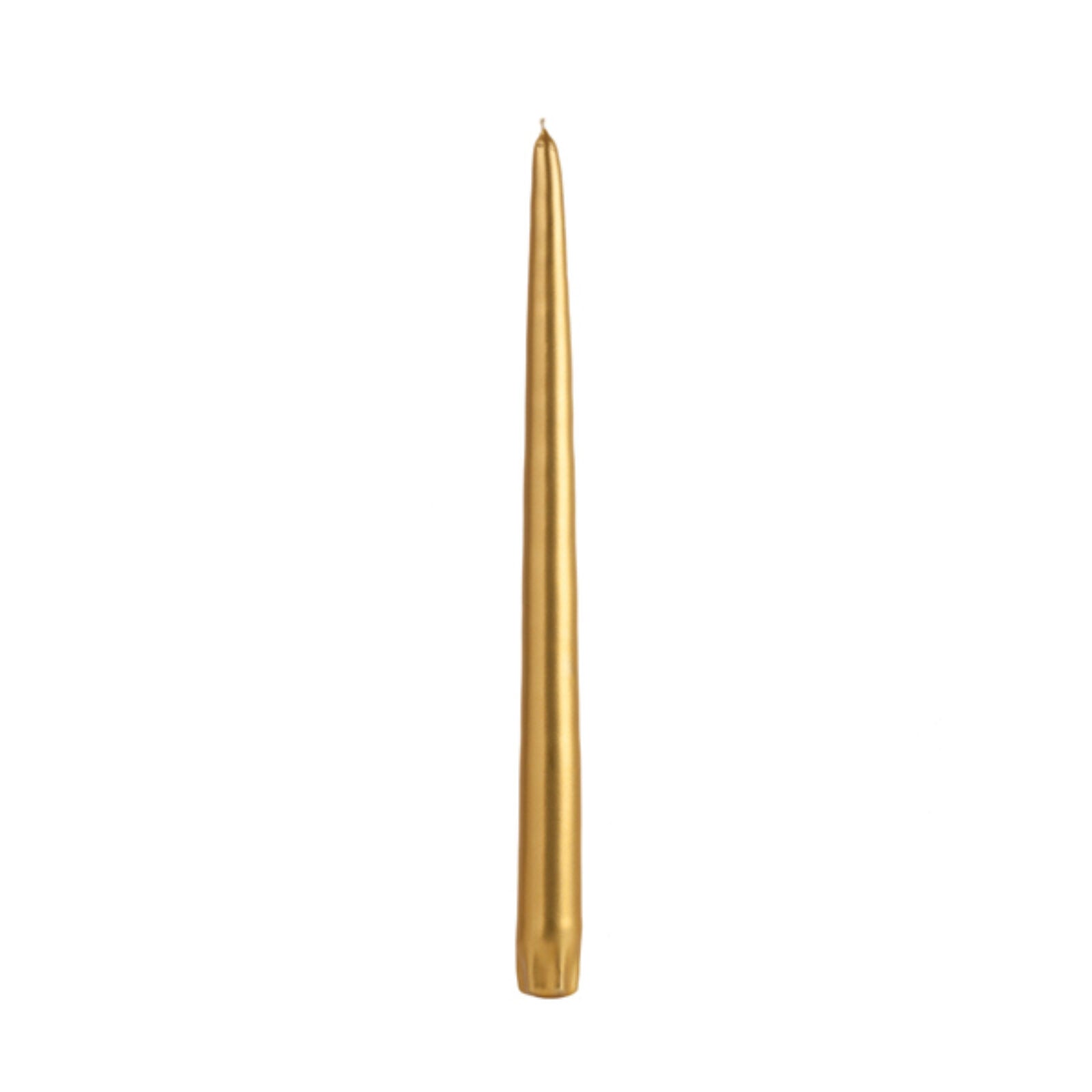 Gold Metallic Taper Candle 12" Check My Vibes