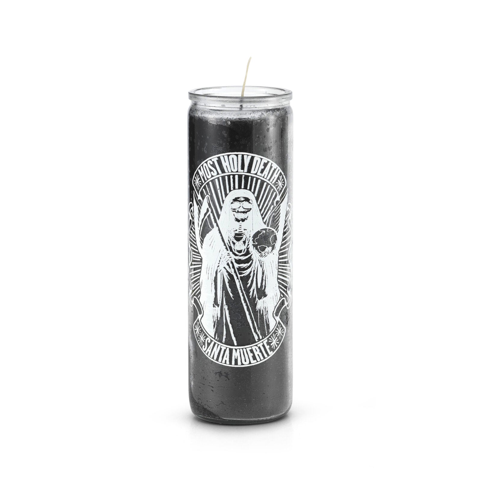 Most Holy Death (Santa Muerte) 7 Day Saint Candle Black Check My Vibes