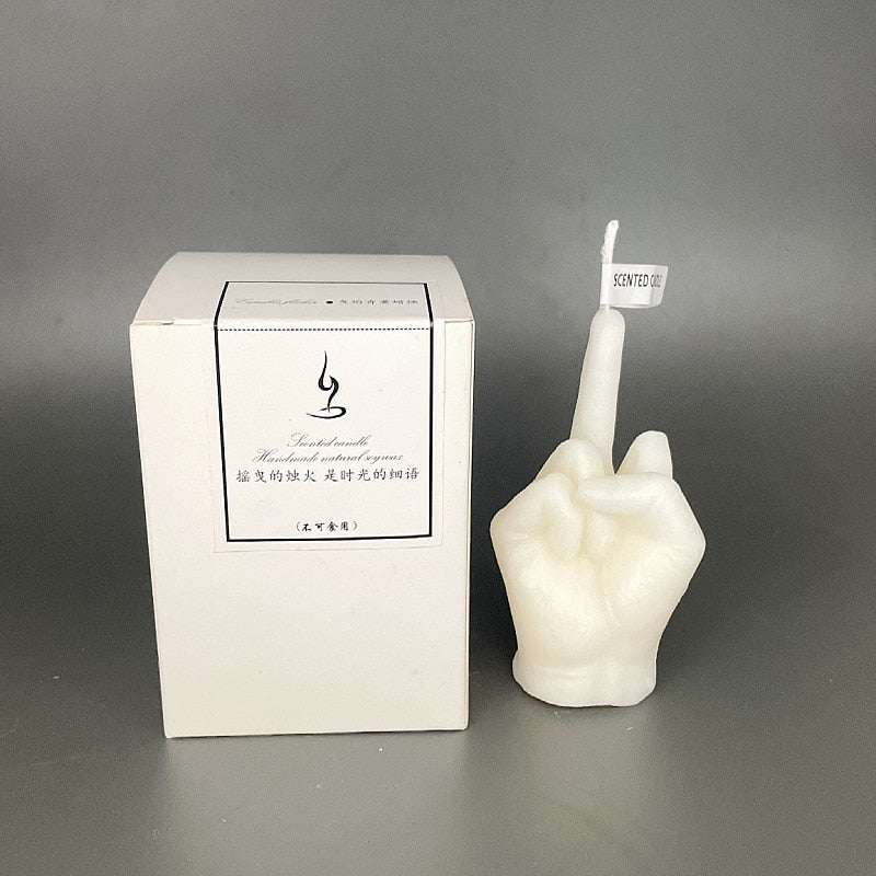 Middle Finger Shaped Gesture Creative Candles CasaDeVodou