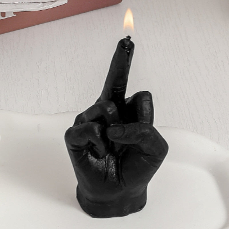 Middle Finger Shaped Gesture Creative Candles CasaDeVodou