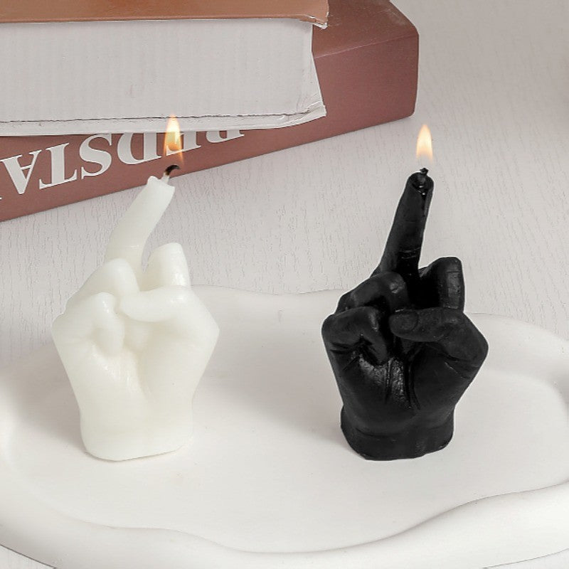 Middle Finger Shaped Gesture Creative Candles CasaDeVodou