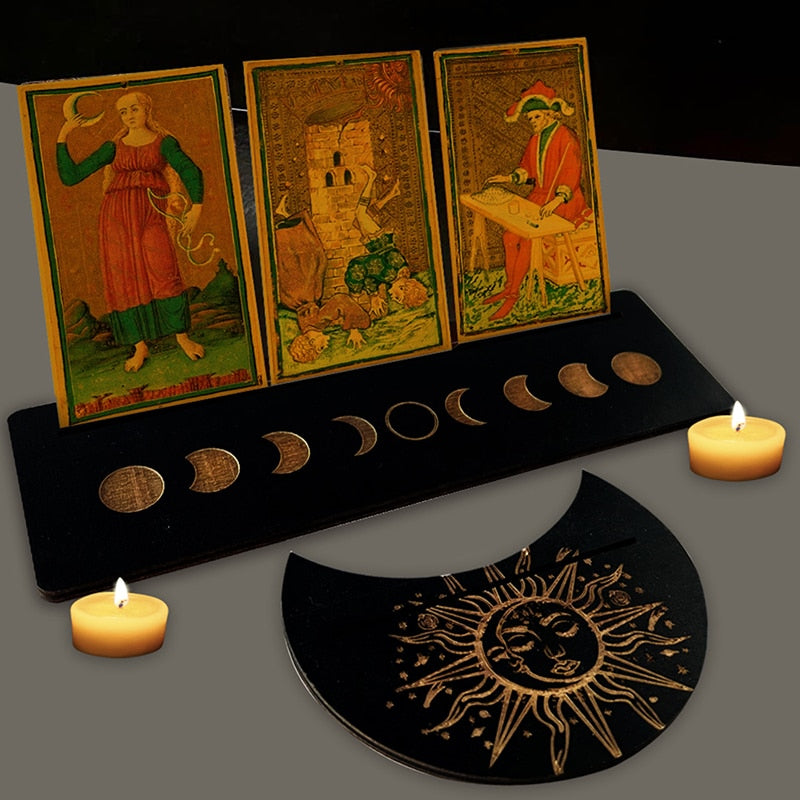 Wooden Card Stand Divination Tools Decor CasaDeVodou