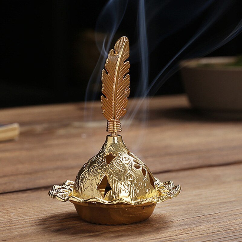 Lotus Flower Incense Burner Buddhism Buddha Holder Brass Mini Sandalwood Censer Incense Metal Craft Home Decoration Spiritual Vibes Check 