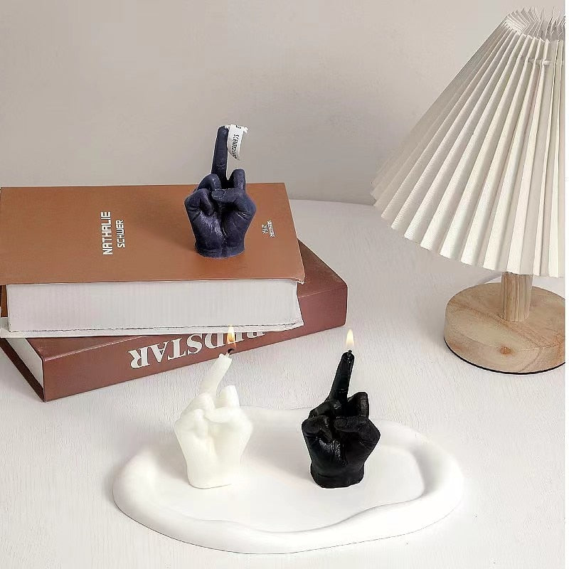 Middle Finger Shaped Gesture Creative Candles CasaDeVodou